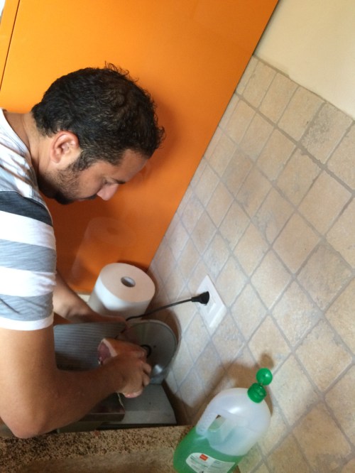 Kramer (I mean Matt) fell in love with the meat slicer that was in our house