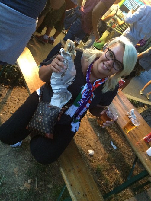 she had some beers too, and this amazing sandwich...we will get to that in a second